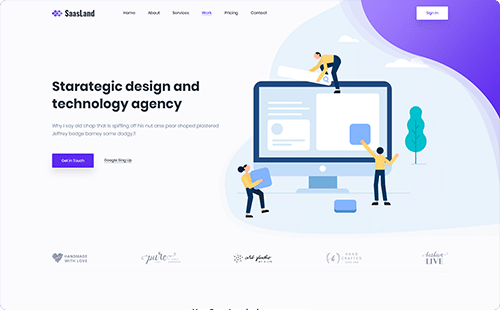 Saasland HTML home page